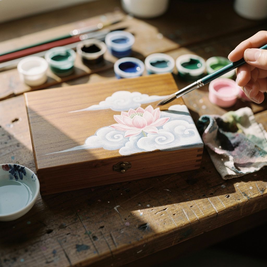 A painted box